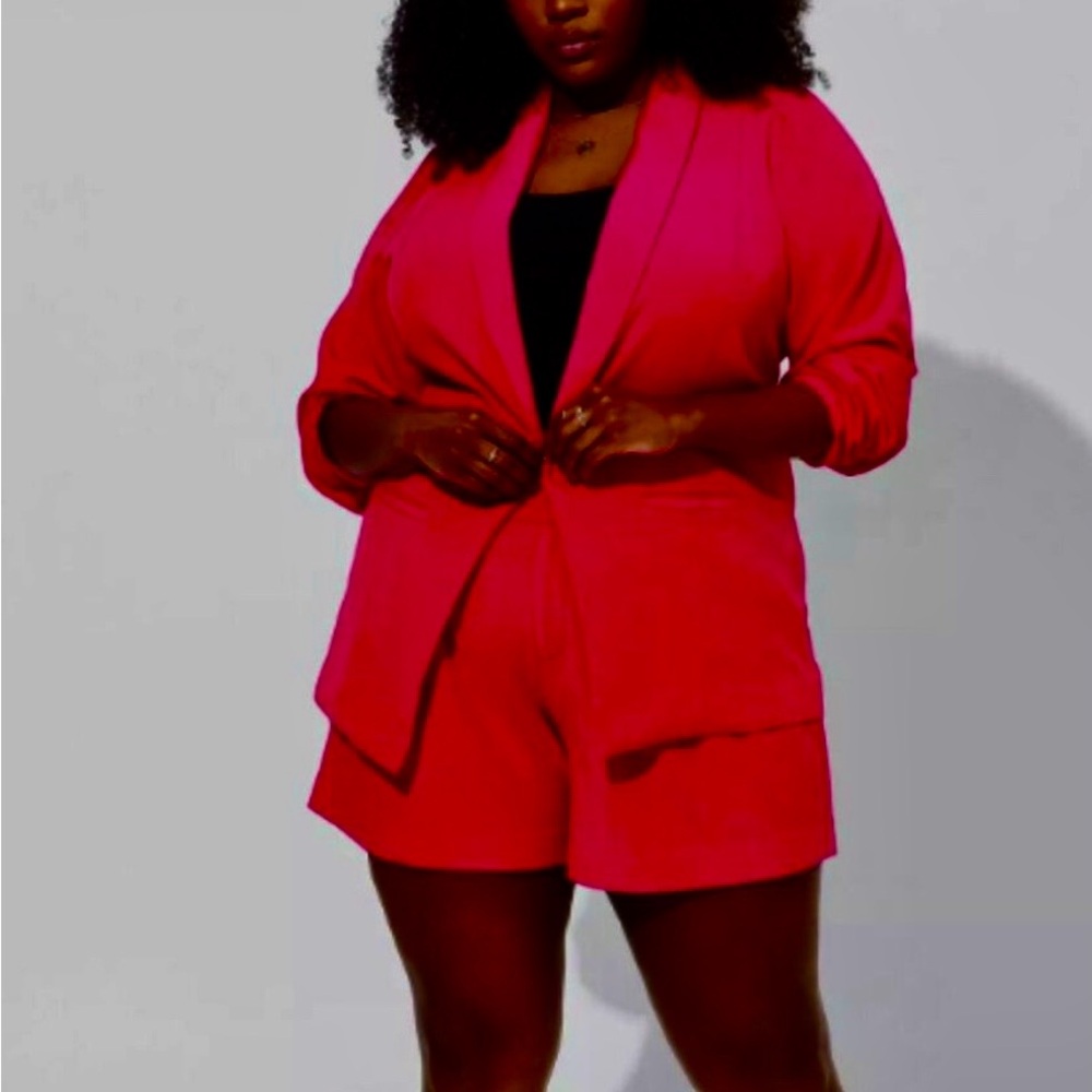 Torrid Hot Pink Blazer& shorts